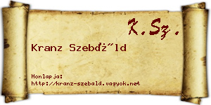 Kranz Szebáld névjegykártya